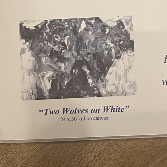 Artist print of original Oil-painting “two wolves on white “ - Picture 4 of 7